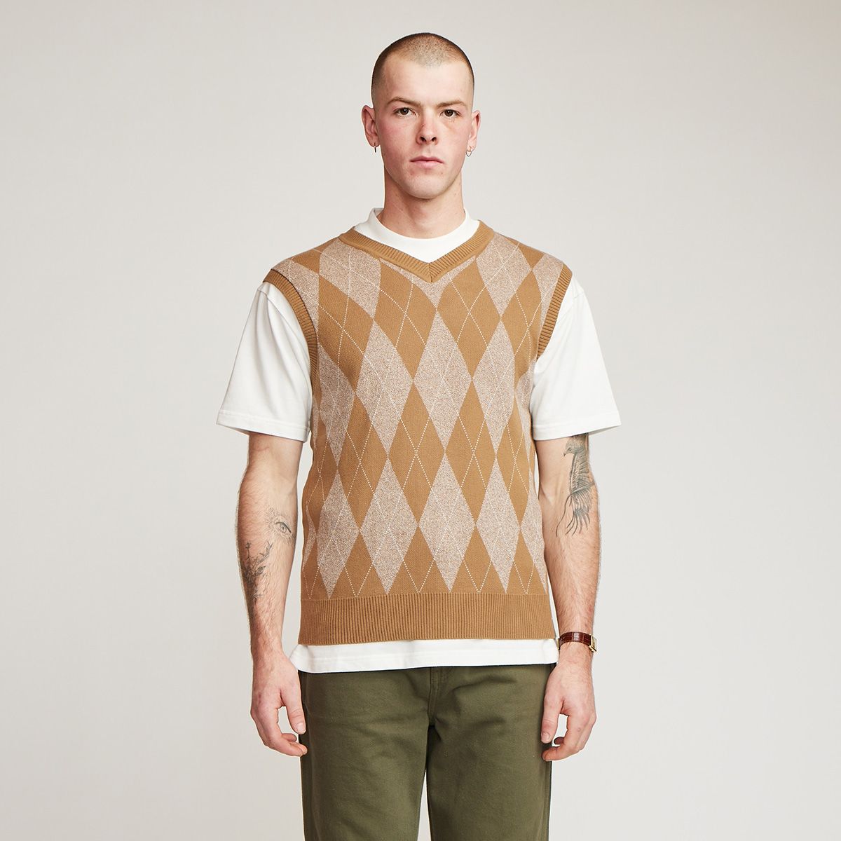 ARGYLE KNITTED VEST