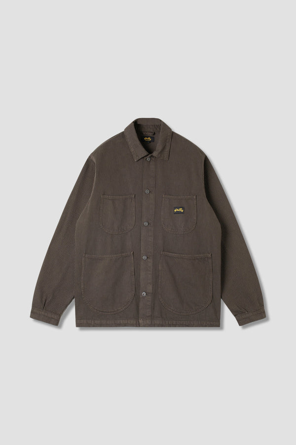 STAN RAY COVERALL JACKET (OVERDYED CHARCOAL HICKORY)