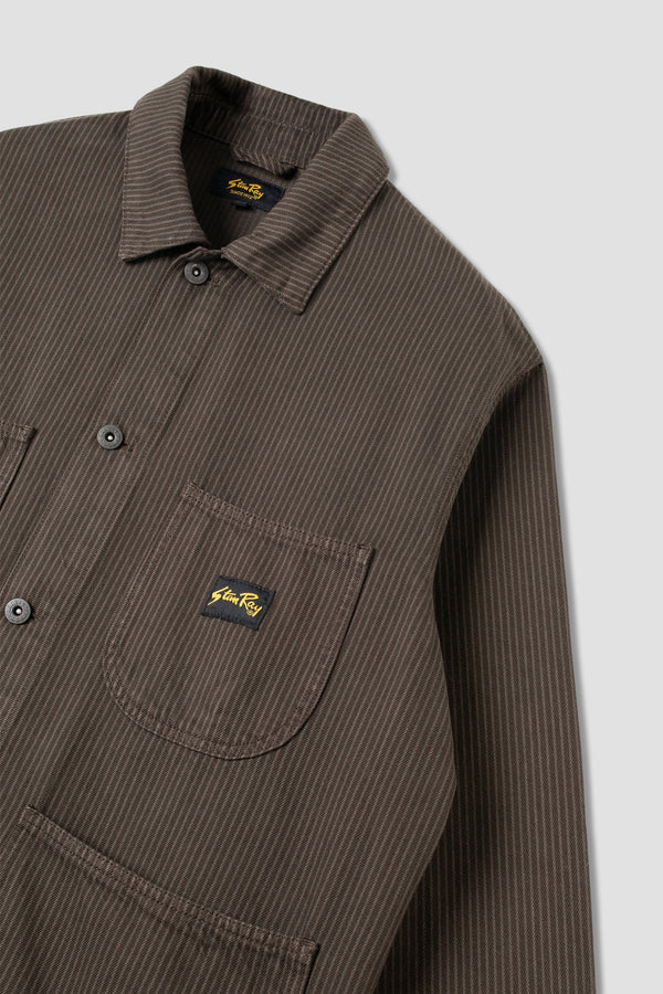 STAN RAY COVERALL JACKET (OVERDYED CHARCOAL HICKORY)