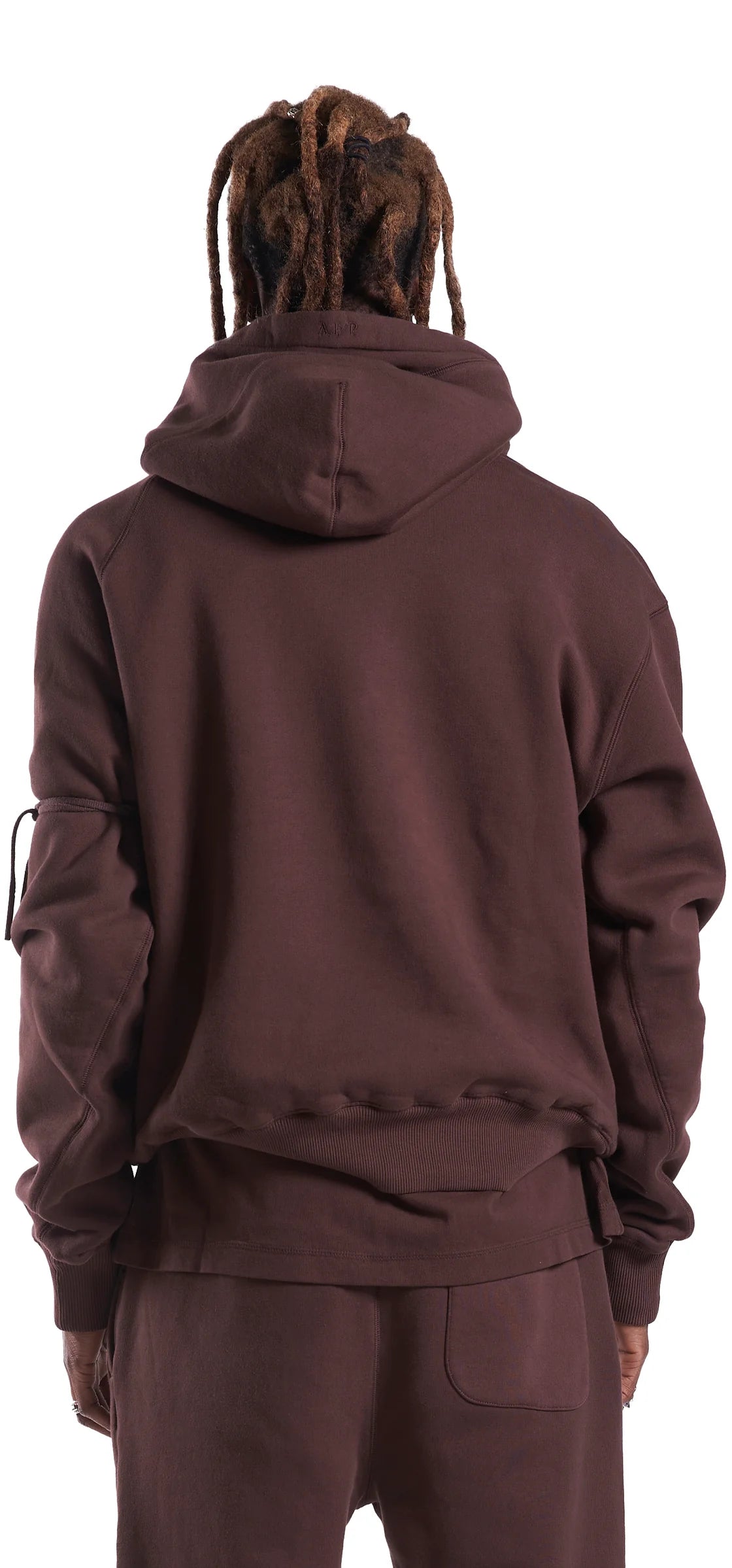 AFP HAND EMBROIDERED CHEST EARTH HOODIE BROWN