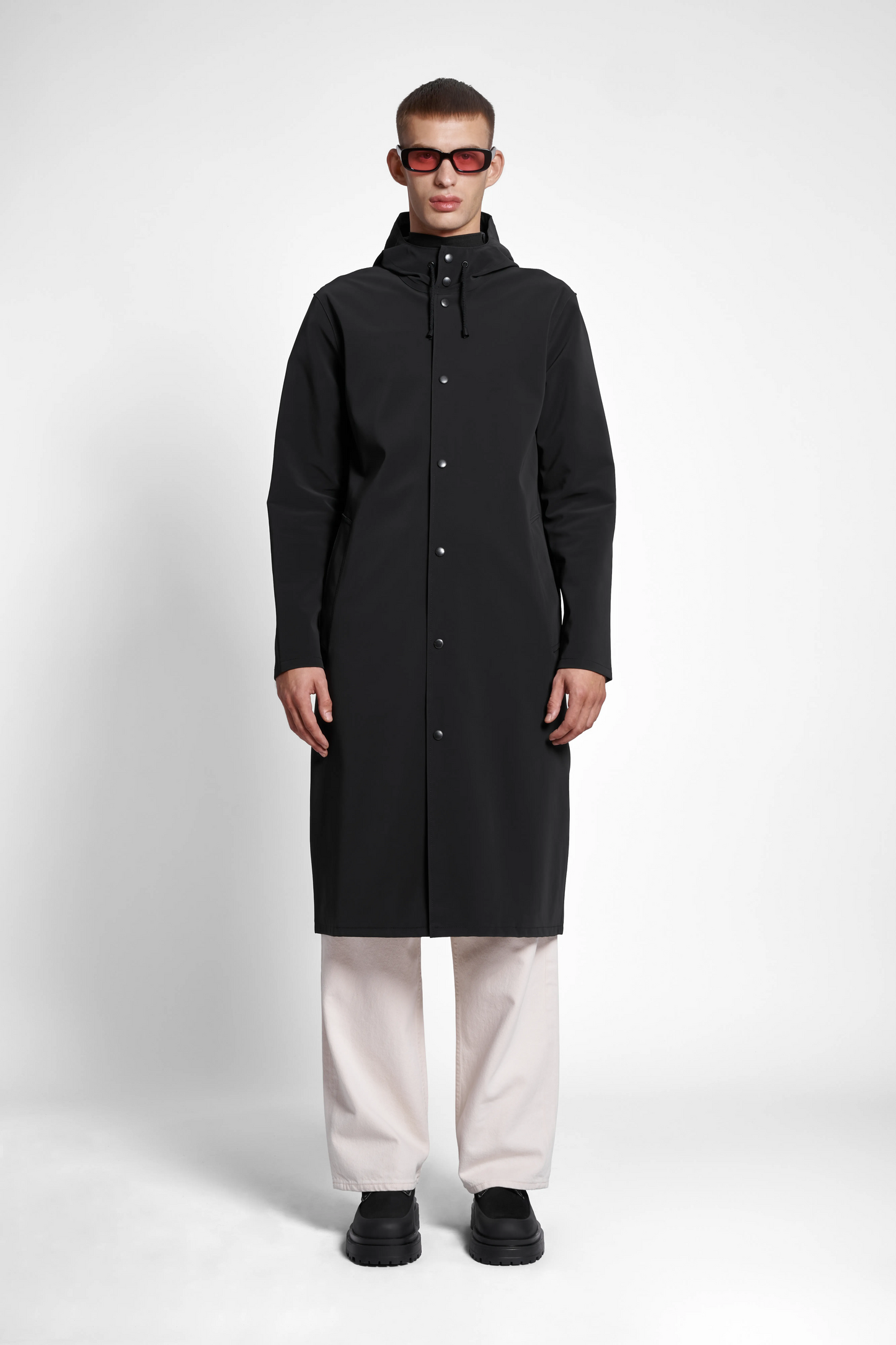 STUTTERHEIM LONG MATTE PRINT RAIN COAT