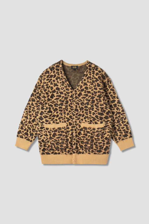 STAN RAY KNITTED CARDIGAN (LEOPARD CAMO MOHAIR)