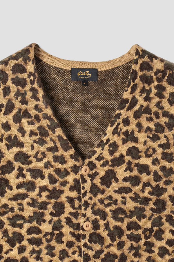 STAN RAY KNITTED CARDIGAN (LEOPARD CAMO MOHAIR)