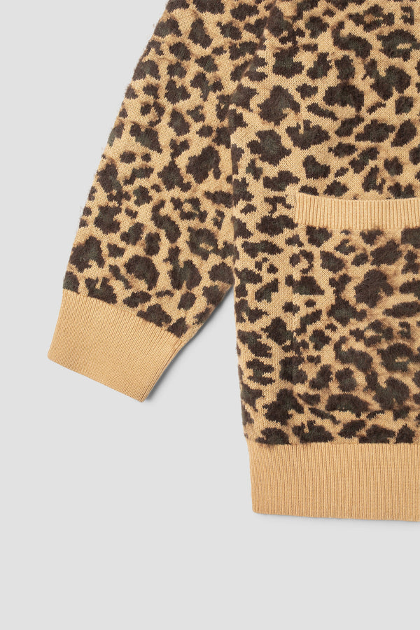 STAN RAY KNITTED CARDIGAN (LEOPARD CAMO MOHAIR)