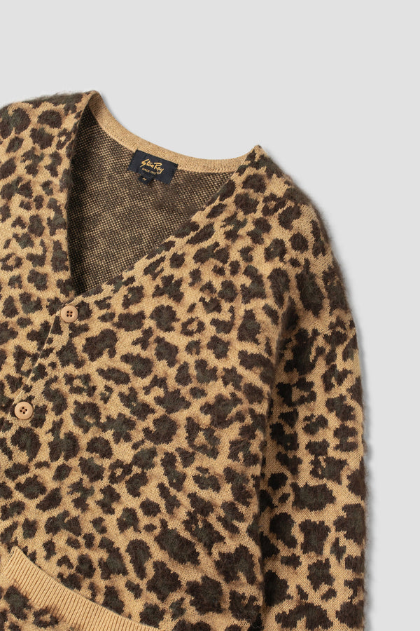 STAN RAY KNITTED CARDIGAN (LEOPARD CAMO MOHAIR)