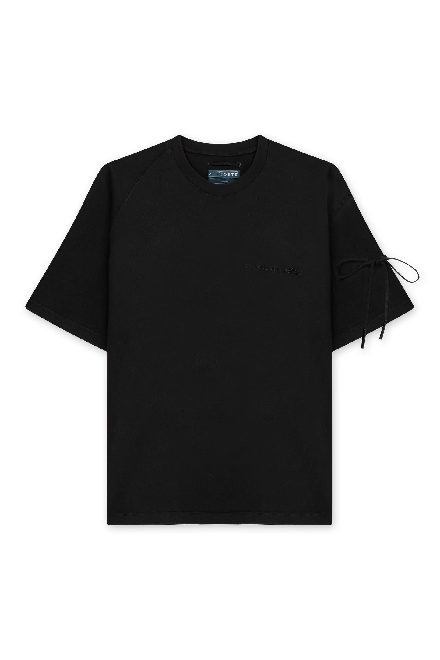 AFP HAND EMBROIDERED EARTH TEE - BLACK