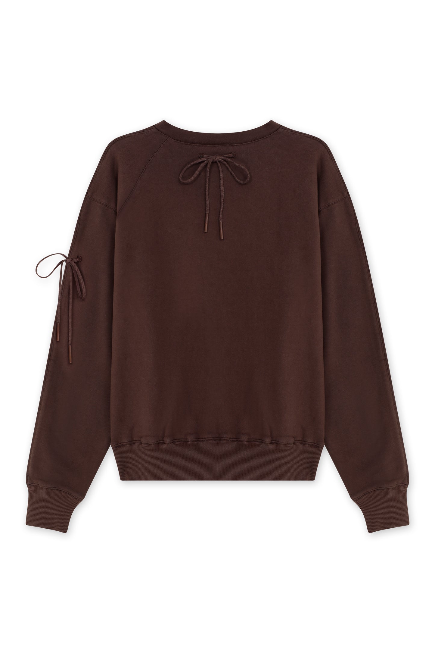 AFP HAND EMBROIDERED CHEST EARTH SWEATER - BROWN