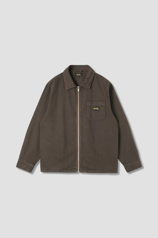 STAN RAY ZIP SHIRT (OVERDYED CHARCOAL HICKORY)