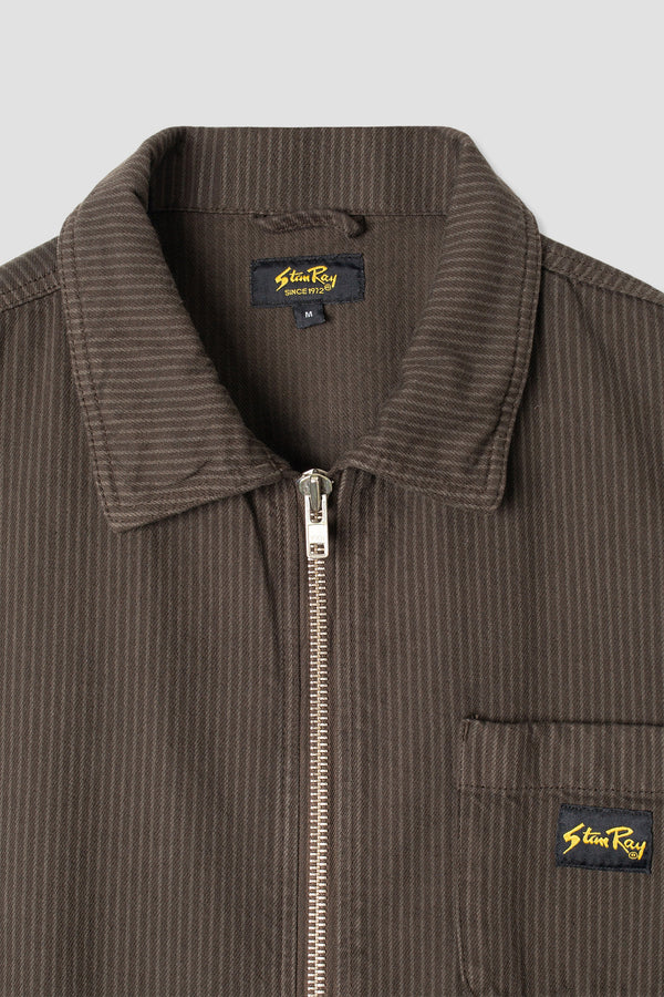 STAN RAY ZIP SHIRT (OVERDYED CHARCOAL HICKORY)