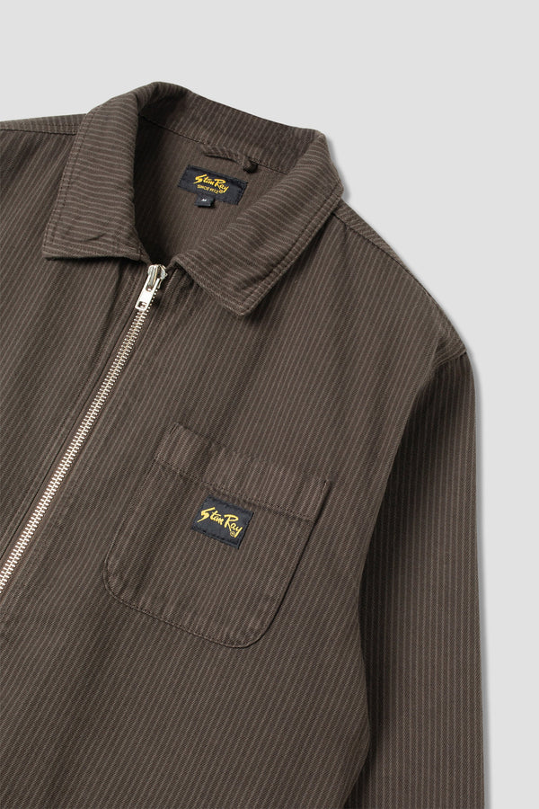 STAN RAY ZIP SHIRT (OVERDYED CHARCOAL HICKORY)