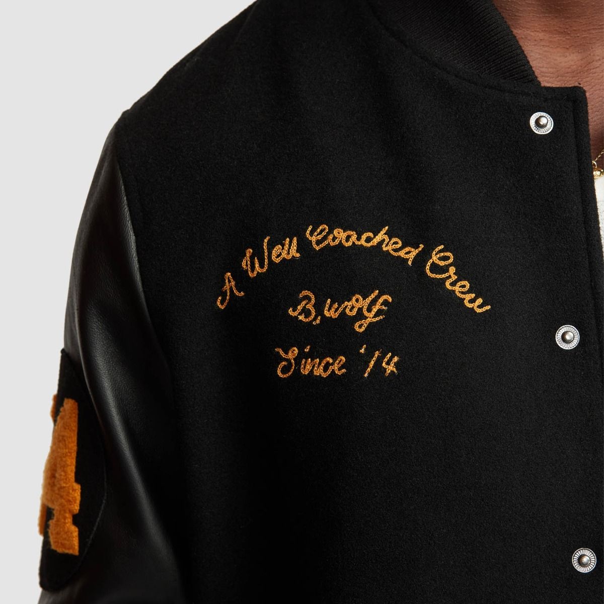 BROTHERWOLF LEAGUE VARSITY BOMBER JACKET